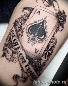 Фото рисунка Тату туз пиковый 20.11.2018 №064 - Tattoo ace of spades - tattoo-photo.ru