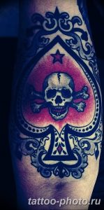 Фото рисунка Тату туз пиковый 20.11.2018 №066 - Tattoo ace of spades - tattoo-photo.ru