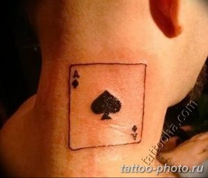 Фото рисунка Тату туз пиковый 20.11.2018 №068 - Tattoo ace of spades - tattoo-photo.ru