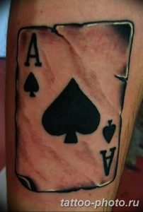 Фото рисунка Тату туз пиковый 20.11.2018 №072 - Tattoo ace of spades - tattoo-photo.ru