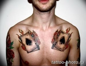 Фото рисунка Тату туз пиковый 20.11.2018 №080 - Tattoo ace of spades - tattoo-photo.ru