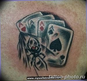 Фото рисунка Тату туз пиковый 20.11.2018 №082 - Tattoo ace of spades - tattoo-photo.ru