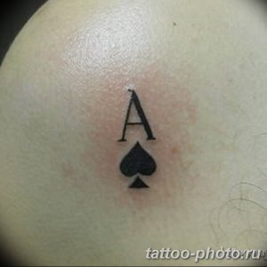 Фото рисунка Тату туз пиковый 20.11.2018 №096 - Tattoo ace of spades - tattoo-photo.ru