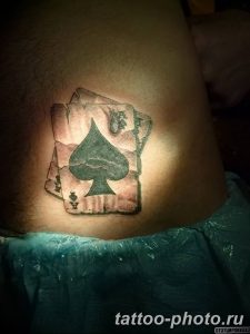 Фото рисунка Тату туз пиковый 20.11.2018 №099 - Tattoo ace of spades - tattoo-photo.ru