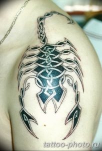 Фото рисунка скорпион 24.11.2018 №092 - photo tattoo scorpion - tattoo-photo.ru