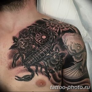 Фото рисунка скорпион 24.11.2018 №205 - photo tattoo scorpion - tattoo-photo.ru