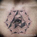 фото рисунка тату глаз в треугольнике 27.11.2018 №014 - tattoo of eyes - tattoo-photo.ru