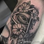 фото рисунка тату глаз в треугольнике 27.11.2018 №015 - tattoo of eyes - tattoo-photo.ru
