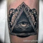 фото рисунка тату глаз в треугольнике 27.11.2018 №024 - tattoo of eyes - tattoo-photo.ru