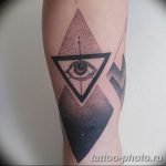 фото рисунка тату глаз в треугольнике 27.11.2018 №028 - tattoo of eyes - tattoo-photo.ru