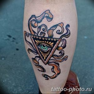 фото рисунка тату глаз в треугольнике 27.11.2018 №031 - tattoo of eyes - tattoo-photo.ru