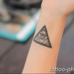 фото рисунка тату глаз в треугольнике 27.11.2018 №033 - tattoo of eyes - tattoo-photo.ru