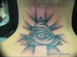 фото рисунка тату глаз в треугольнике 27.11.2018 №035 - tattoo of eyes - tattoo-photo.ru
