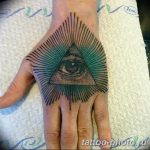 фото рисунка тату глаз в треугольнике 27.11.2018 №049 - tattoo of eyes - tattoo-photo.ru