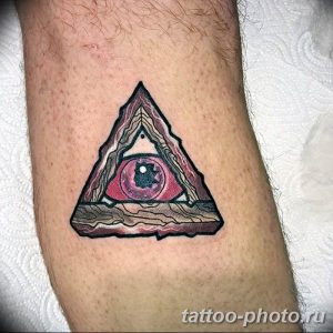 фото рисунка тату глаз в треугольнике 27.11.2018 №051 - tattoo of eyes - tattoo-photo.ru