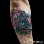 фото рисунка тату глаз в треугольнике 27.11.2018 №061 - tattoo of eyes - tattoo-photo.ru
