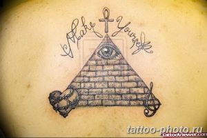 фото рисунка тату глаз в треугольнике 27.11.2018 №068 - tattoo of eyes - tattoo-photo.ru