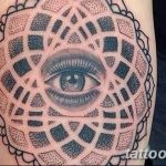 фото рисунка тату глаз в треугольнике 27.11.2018 №072 - tattoo of eyes - tattoo-photo.ru