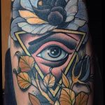 фото рисунка тату глаз в треугольнике 27.11.2018 №079 - tattoo of eyes - tattoo-photo.ru