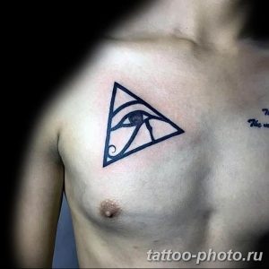 фото рисунка тату глаз в треугольнике 27.11.2018 №088 - tattoo of eyes - tattoo-photo.ru