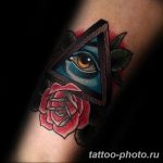 фото рисунка тату глаз в треугольнике 27.11.2018 №094 - tattoo of eyes - tattoo-photo.ru