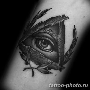 фото рисунка тату глаз в треугольнике 27.11.2018 №096 - tattoo of eyes - tattoo-photo.ru