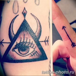 фото рисунка тату глаз в треугольнике 27.11.2018 №106 - tattoo of eyes - tattoo-photo.ru