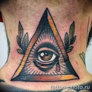 фото рисунка тату глаз в треугольнике 27.11.2018 №111 - tattoo of eyes - tattoo-photo.ru