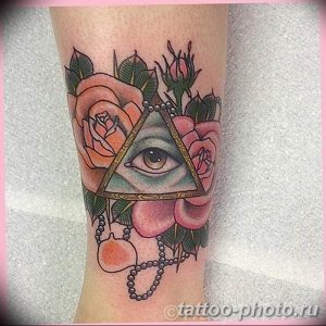 фото рисунка тату глаз в треугольнике 27.11.2018 №115 - tattoo of eyes - tattoo-photo.ru