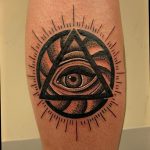 фото рисунка тату глаз в треугольнике 27.11.2018 №117 - tattoo of eyes - tattoo-photo.ru