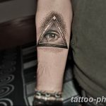 фото рисунка тату глаз в треугольнике 27.11.2018 №120 - tattoo of eyes - tattoo-photo.ru