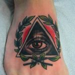 фото рисунка тату глаз в треугольнике 27.11.2018 №121 - tattoo of eyes - tattoo-photo.ru