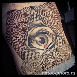 фото рисунка тату глаз в треугольнике 27.11.2018 №122 - tattoo of eyes - tattoo-photo.ru