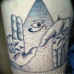 фото рисунка тату глаз в треугольнике 27.11.2018 №136 - tattoo of eyes - tattoo-photo.ru