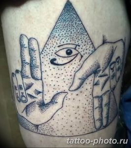 фото рисунка тату глаз в треугольнике 27.11.2018 №136 - tattoo of eyes - tattoo-photo.ru