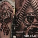 фото рисунка тату глаз в треугольнике 27.11.2018 №140 - tattoo of eyes - tattoo-photo.ru