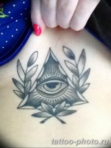 фото рисунка тату глаз в треугольнике 27.11.2018 №142 - tattoo of eyes - tattoo-photo.ru