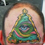 фото рисунка тату глаз в треугольнике 27.11.2018 №143 - tattoo of eyes - tattoo-photo.ru