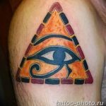 фото рисунка тату глаз в треугольнике 27.11.2018 №147 - tattoo of eyes - tattoo-photo.ru