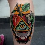 фото рисунка тату глаз в треугольнике 27.11.2018 №149 - tattoo of eyes - tattoo-photo.ru