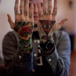 фото рисунка тату глаз в треугольнике 27.11.2018 №150 - tattoo of eyes - tattoo-photo.ru