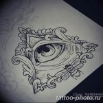 фото рисунка тату глаз в треугольнике 27.11.2018 №155 - tattoo of eyes - tattoo-photo.ru