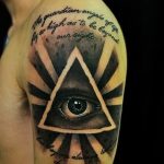 фото рисунка тату глаз в треугольнике 27.11.2018 №158 - tattoo of eyes - tattoo-photo.ru