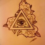 фото рисунка тату глаз в треугольнике 27.11.2018 №159 - tattoo of eyes - tattoo-photo.ru