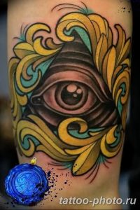 фото рисунка тату глаз в треугольнике 27.11.2018 №162 - tattoo of eyes - tattoo-photo.ru