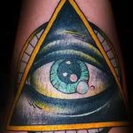 фото рисунка тату глаз в треугольнике 27.11.2018 №163 - tattoo of eyes - tattoo-photo.ru