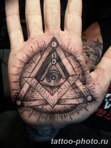 фото рисунка тату глаз в треугольнике 27.11.2018 №166 - tattoo of eyes - tattoo-photo.ru