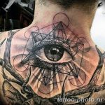 фото рисунка тату глаз в треугольнике 27.11.2018 №169 - tattoo of eyes - tattoo-photo.ru