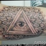 фото рисунка тату глаз в треугольнике 27.11.2018 №173 - tattoo of eyes - tattoo-photo.ru