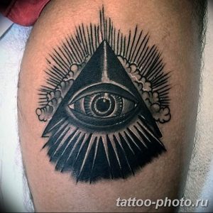 фото рисунка тату глаз в треугольнике 27.11.2018 №174 - tattoo of eyes - tattoo-photo.ru